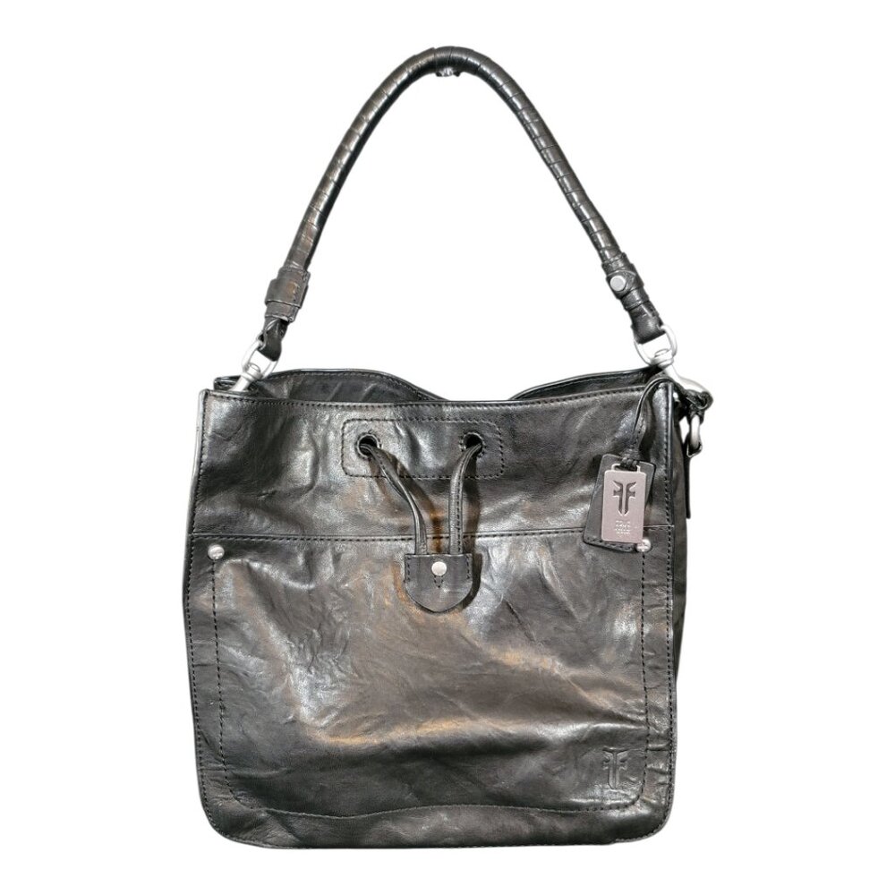 Frye Demi Hobo Women's Black Leather‎ Studded Bottom Square Handbag